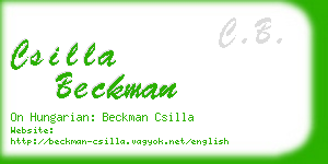 csilla beckman business card